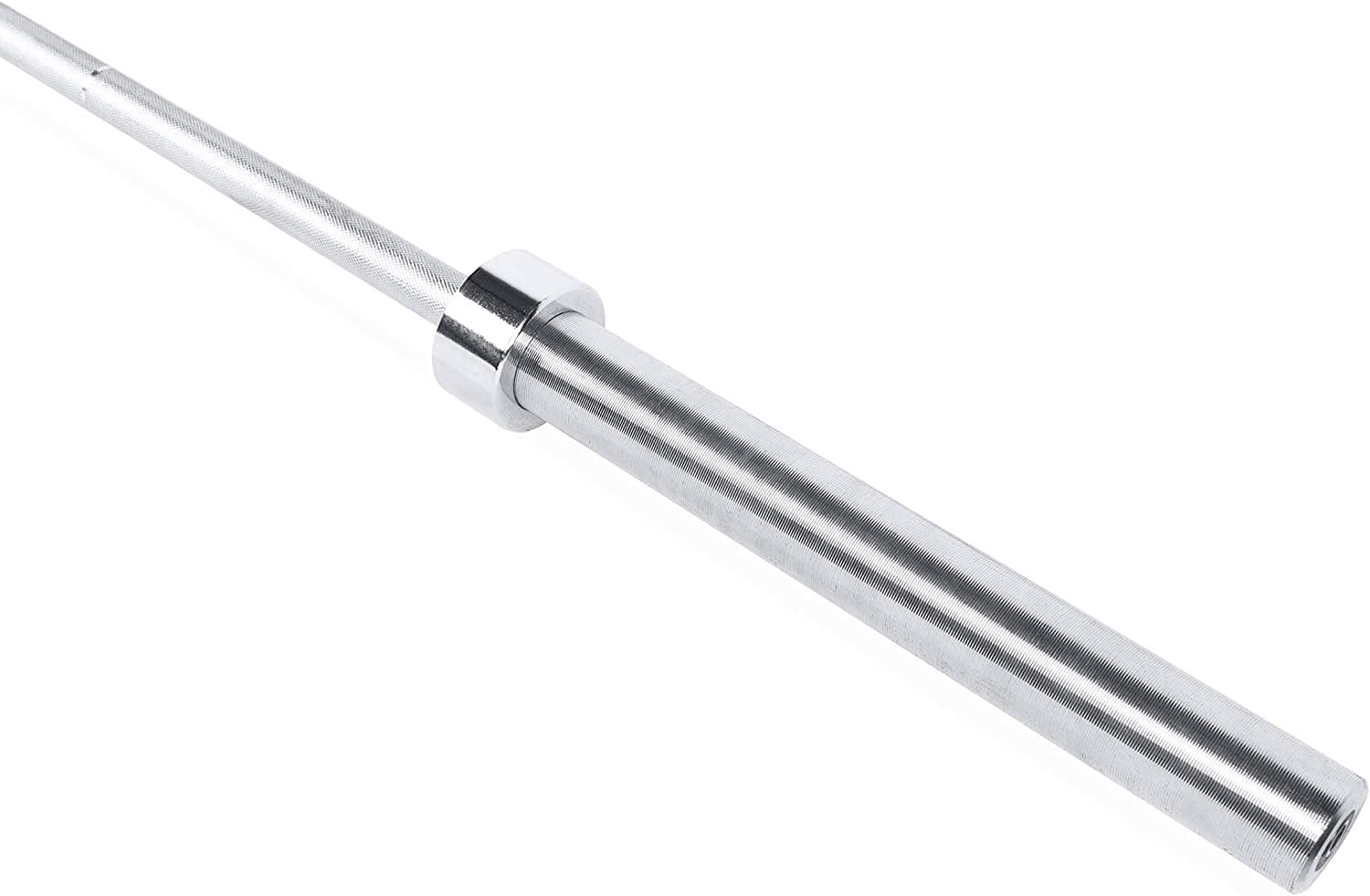 Chrome Olympic barbell shaft, sleeve, and knurl